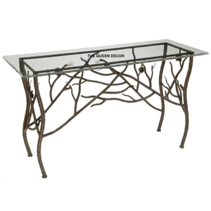 Nouvelle table console en métal de conception moderne avec finition dorée antique de qualité supérieure et design élégant pour l'entrée et le salon - Product Image 5