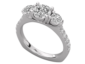 Bague de fiançailles en or massif certifiée IGI, diamant rond classique cultivé en laboratoire CVD, bijoux personnalisés pour mariage de femme - Product Image 6