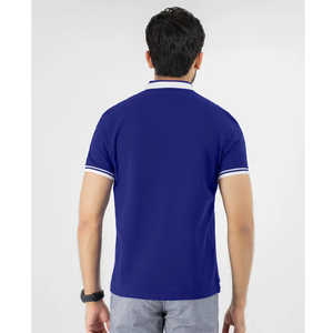 Ropa deportiva de verano personalizada para hombre para Polo de color sólido transpirable y antibolitas de manga corta con impresión digital - Product Image 6