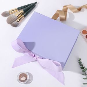 Luxury Coated Folding Cosmetic Paper Boxes Ribbon UV Vanishing Printed Embossing for Face Cream Food Cosmetics Gift Packaging - Product Image 5