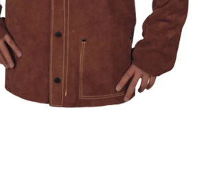 Chaqueta de soldadura de cuero de vaca personalizada de Pakistán, chaqueta de soldador para hombre, chaqueta de cuero de soldadura - Product Image 5