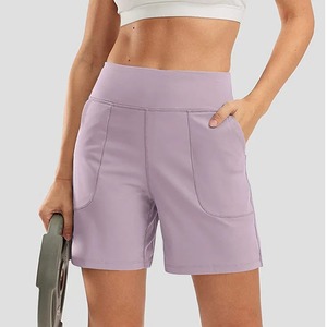 Shorts de sport sans couture pour femmes été élastique Scrunch taille haute Push Up contrôle du ventre Gym Fitness entraînement Yoga Shorts - Product Image 3