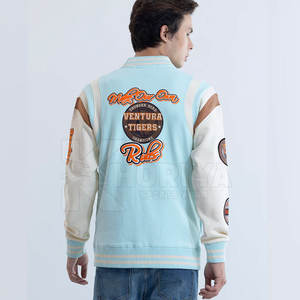 Vestes de baseball de bonne qualité pour hommes avec manches longues/Veste universitaire matelassée coupe-vent pour hommes en gros - Product Image 6