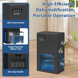 Deshumidificador Portátil Cobectal Smart Design para el Hogar, Tanque de Agua de 95oz, Negro, con Función de Apagado Automático, Silencioso, Eléctrico, para RV - Product Image 5
