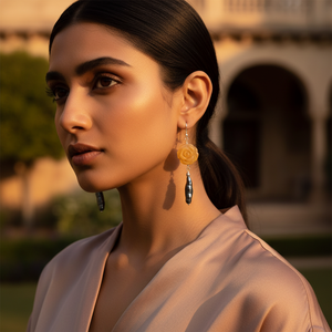 Boucles d'oreilles pendantes chic en argent, rose et perle pour femme – Idéal cadeau - Product Image 2