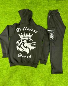 Conjunto Deportivo de Dos Piezas para Hombre, con Capucha y Estampado, Corte Regular, Talla Grande, Informal, para Entrenamiento, 100% Algodón, Transpirable - Product Image 1