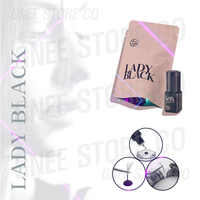 Extension de cils Lady Black Glue 5ml Séchage rapide Faible sensibilité aux fumées Colle à cils étanche de Corée du Sud Sky Glue