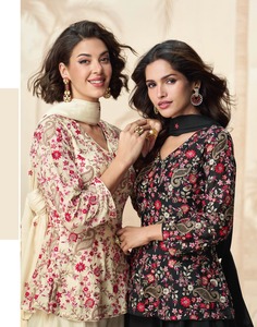 Vêtements occasionnels élégant Chinon soie avec broderie Salwar costume vente en gros approvisionnement d'usine - Product Image 3