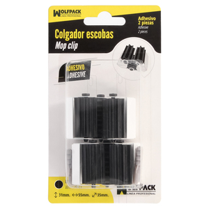 Supporto per scopa adesivo/a vite (confezione blister da 2) - Product Image 4