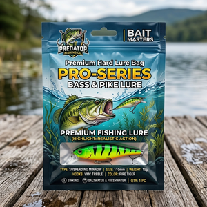 Bolsa Doypack de Pesca Reutilizable de Alta Calidad con Cierre de <span class=keywords><strong>3</strong></span> Lados, Ventana Transparente y Material Mylar para Cebo de Pesca en Polvo - Product Image 1