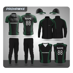 Prohawke Nouveau Designer Cricket Uniform Set Sportswear avec Logo de couleur du nom de l'équipe et Options de taille - Product Image 1