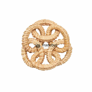 Tradebyd anneaux de serviette en rotin de luxe accessoires de salle à manger rustiques faits à la main pour décor de Table de ferme - Product Image 4