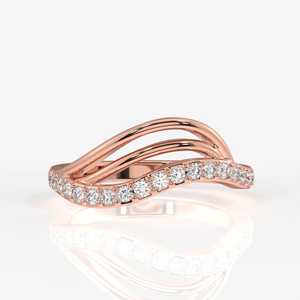 <b>Black</b> Pearl Jewels Elegant Wave VVS Moissanite S925 Silver Half Eternity Curved <b>Wedding</b> <b>Band</b> Daily Wear Engagement Rings Women - Product Image 4