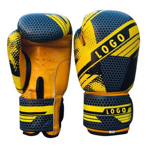 Guantes de Boxeo Personalizados de Cuero Genuino Amarillo para Adultos, Profesionales, Transpirables, Impermeables, con Cierre de Velcro, Guantes de Entrenamiento - Product Image 6