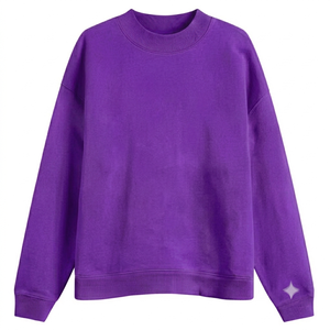 เสื้อสเวตเชิ้ตคอเต่าทรงโอเวอร์ไซส์สำหรับผู้หญิง ผ้าฝ้าย 100% ผ้าฟลีซหนานุ่ม คุณภาพพรีเมียม รับผลิตเสื้อผ้า OEM - Product Image 1