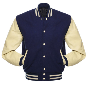 Veste universitaire en laine mélangée bleue pour homme et femme, broderie, fermeture à boutons, tissu d'hiver pour le travail, design de lettreman - Product Image 1