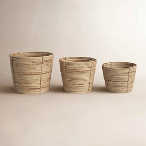 Juego de 3 Cestas de Ratán con Correas Resistentes, Cesta de Almacenamiento Hecha a Mano, Venta al por Mayor, Ecológica, Hecha en Vietnam - Product Image 4