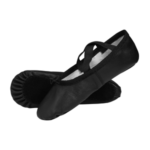 Precio barato Mujeres Sin tacón Personaje adulto Zapatos de baile de cuero Zapatos de baile duro de cuero negro - Product Image 3