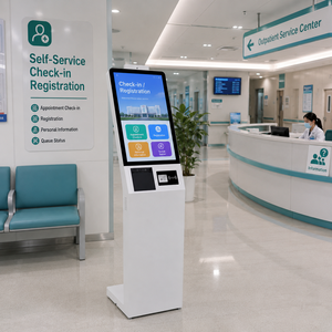 Kiosque d'enregistrement en libre-service avec écran tactile LCD de 15,6 et 21,5 pouces, kiosque de paiement sur pied pour hôpitaux, facturation médicale et pharmacies - Product Image 1