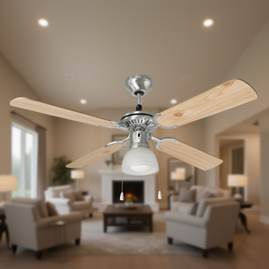 Ventilador de Techo Bicolor Cromado 7064 CR con Luz 105x42cm Acabado Cromado Bicolor Bipolar - Product Image 3