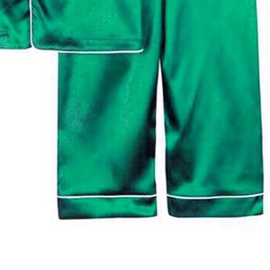 Pyjama pour femmes en deux pièces, col rabattu, uni, pour les vacances d'été, respirant, logo sur le devant - Product Image 5
