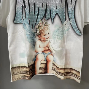 แบรนด์แฟชั่นอเมริกัน MIXED EMOTION เสื้อยืดแขนสั้นผ้าฝ้ายเสื้อตัวสั้น - Product Image 4