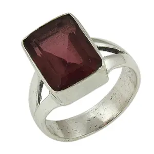 Anillo Delicado de Plata 925 con Gema Rectangular para Mujer, Chapado en Rodio con Circonita, Joyería Fina de Platino - Product Image 2