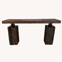 Table Console Industrielle Vintage Jodhpur Vieux Chemin de Fer en Bois Dormeur Bois Antique Recyclé Style Rustique Exportateurs de Meubles de Maison