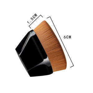 Pinceau cosmétique unique personnalisé noir plat n ° 55 Pinceau <span class=keywords><strong>de</strong></span> maquillage <span class=keywords><strong>fond</strong></span> <span class=keywords><strong>de</strong></span> <span class=keywords><strong>teint</strong></span> liquide magique - Product Image 5