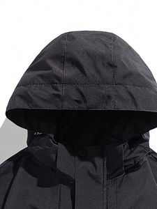 แจ็คเก็ตกันลมมีฮู้ดสำหรับทุกเพศกันน้ำระบายอากาศได้ดีแจ็คเก็ตซิปซ่อนกลางแจ้งฤดูใบไม้ผลิ - Product Image 4