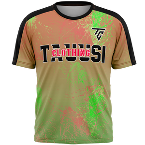 เสื้อยืดผ้าฝ้ายเฮฟวี่เวทสำหรับผู้ชายเสื้อยืดแขนสั้นผ้าเจอร์ซี่ปักลายสไตล์ลำลอง - Product Image 1