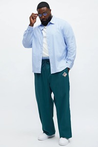 Acheter en gros mode hommes baggy grande taille décontracté coupe ample personnalisé vintage nylon polyester colour block pantalons de survêtement et pantalons - Product Image 5