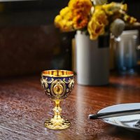 Mini gobelet vintage 30ML en laiton élégant style médiéval verre à vin réutilisable verre à vin en laiton pour flûtes à champagne métal