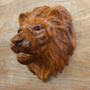 AK Laiton Roi Lion Art Mural Décoratif Visages D'animaux En Métal Décor À La Maison Tenture Murale Décor À La Maison - Product Image 2