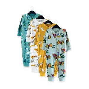 จั๊มสูทผ้าฝ้ายพิมพ์ลายแบบเต็มตัวสำหรับเด็กทารก - Product Image 3