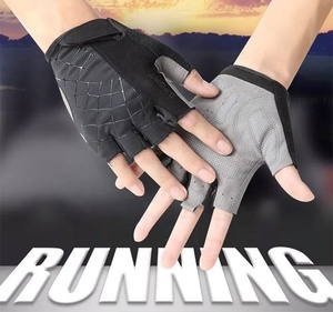 Gants demi-doigts de cyclisme pour hommes et femmes Gants de course de moto respirants absorbant les chocs antidérapants Protection professionnelle Logo personnalisé - Product Image 3