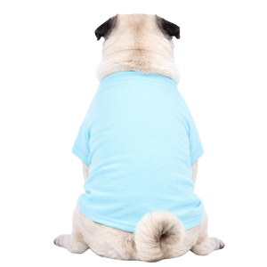 Cyan Dog T <b>Shirt</b> Bright Solid Color Cotton Pet Tee Soft Comfortable Lightweight Dog Clothing for Daily Use - Product Image 2