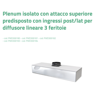 Tecnosystemi Grille d'admission latérale/centrale isolée en aluminium pour diffuseur linéaire, 3 fentes, longueur 2000 mm, design minimaliste - Product Image 3