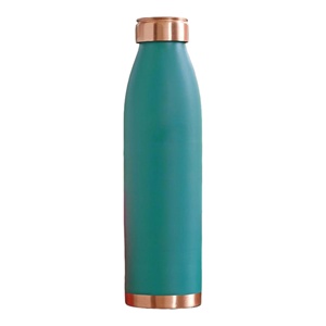 Best Selling Plain Green & Grey <b>Copper</b> <b>Bottle</b> For Drinking And Storing Water Pure <b>Copper</b> Water <b>Bottle</b> At Low Price - Product Image 1