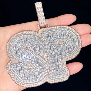 Colgante de Diamante Moissanita Cultivado en Laboratorio, Estilo Hip-hop, Oro de 14k, para Mujer, Personalizado, Nuevo, Elegante, con Certificación GIA, Joyería al por Mayor - Product Image 1