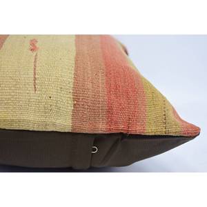 Subtle Striped Beige Wool 16x24 Inch <b>Pillow</b> Vintage Patchwork Beautifully Handicrafted <b>Pillow</b> - Product Image 5