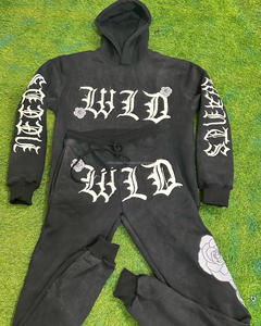 100% coton hommes sweat à capuche zippé personnalisé fabricant poids lourd épais Pull détresse broderie hiver saison col à capuche - Product Image 4