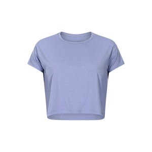 Camiseta sin mangas de algodón de alta calidad XL para mujer, Chaleco corto de punto transpirable para gimnasio, estampado de logotipo personalizado para Yoga Casual - Product Image 6