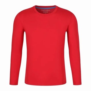 T-shirts manches longues unisexe 100% coton T-shirt col rond décontracté personnalisé pour hommes Vente en gros d'usine Style uni décontracté solide - Product Image 2