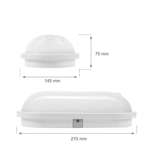 Lampada da parete LED rotonda per esterni con sensore PIR, 20W, 1900lm, 4000K, IP54 (Spectrum SLI041047NW) - Product Image 2