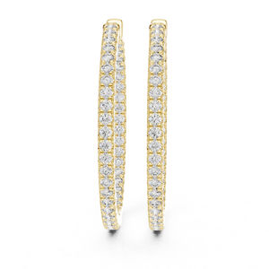 Pendientes de Oro Rosa de 14K con Diamantes Cultivados en Laboratorio para Mujer |   Anillo de Lujo Certificado por IGI de 0.99 CT para Fiestas |   Diamante Cultivado Nuevo - Product Image 2