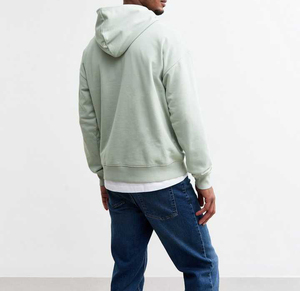 เสื้อฮู้ดและสเวตเตอร์สำหรับผู้ชายเสื้อแนวสตรีท420กรัมทรงหลวมผ้าคอตตอนพิมพ์ลายพัฟฟ์สำหรับ100% - Product Image 3