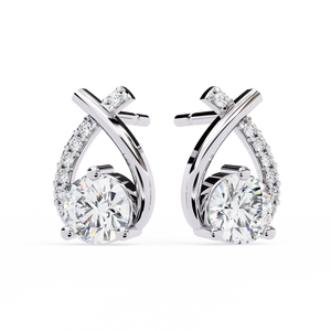 18K Gold Lab Grown Diamond Earrings Unisex Brilliant Cut Filled IGI Certified Premium Luxury Wedding Engagement Fine Jewelry - Product Image 4