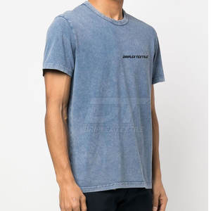 Camisetas de lavado ácido ligeras para hombre con servicio OEM Camisetas de lavado ácido de ajuste cómodo de tendencia superior para hombre - Product Image 3