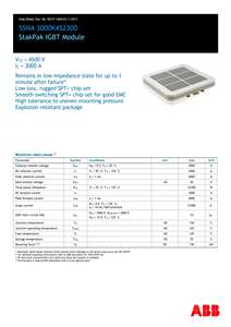 Module IGBT Hitachi Energy 5SNA 3000K452300 StakPak 4500V 2500A HVDC pour applications de disjoncteurs FACTS et de puissance pulsée - Product Image 3